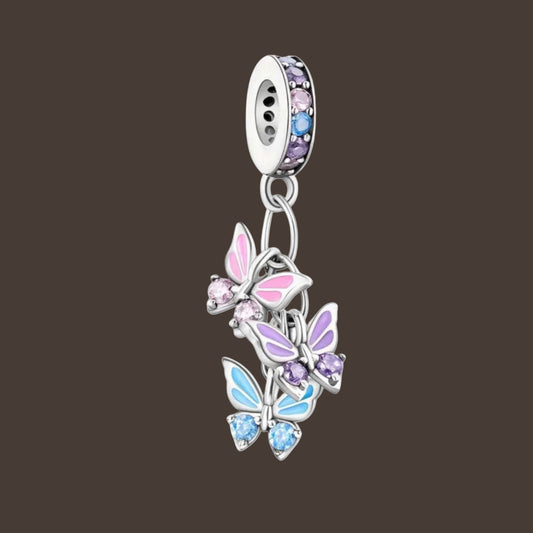 Butterfly Anhänger-Charm Sterlingsilber 925