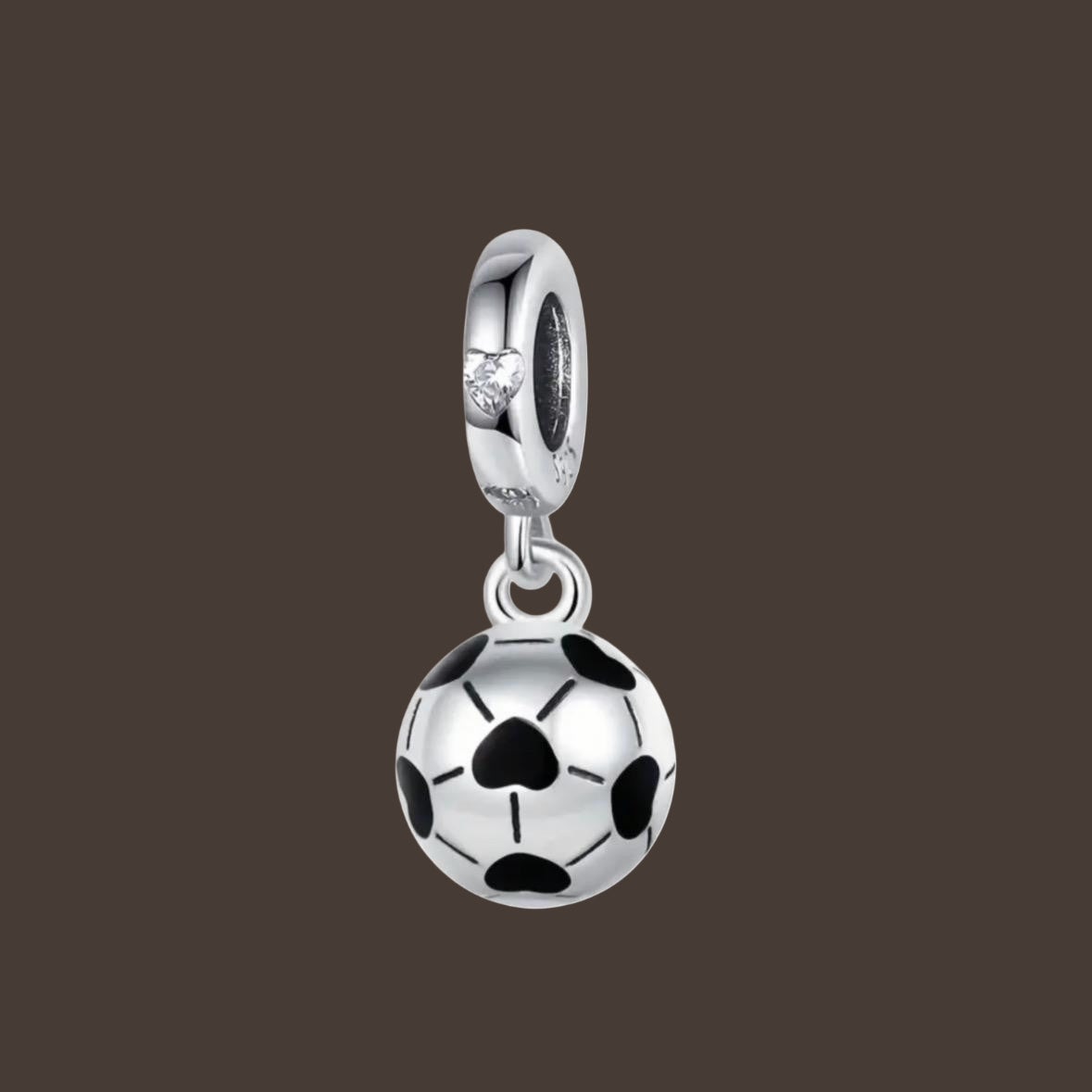 Fußball Anhänger-Charm Sterlingsilber 925