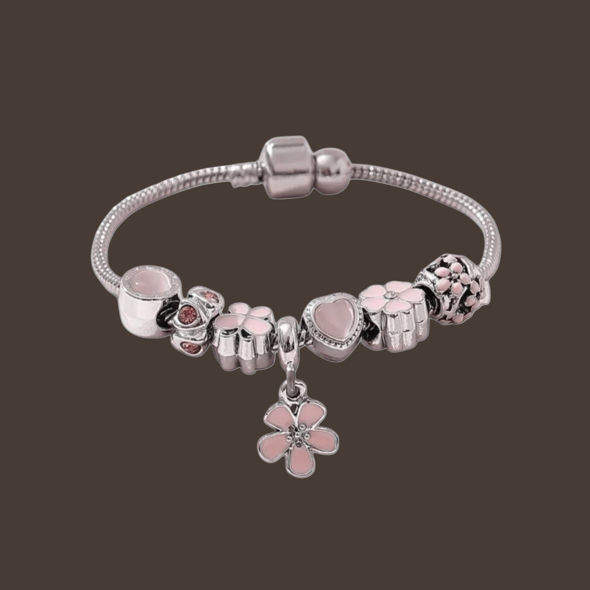 pink Flower Armband